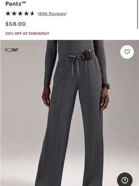 Figs High Waisted Salina FormX Wide Leg Scrub Pants Charcoal - Medium Petite